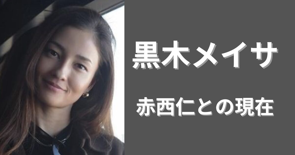 【２０２４現在】黒木メイサと赤西仁は離婚！原因や子供の親権は？